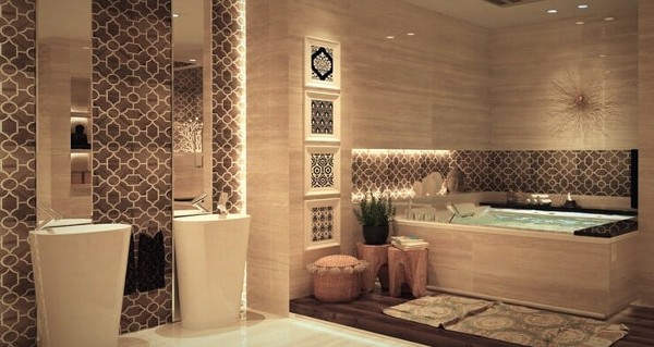 احدث ديكورات حمامات كامل عصري مودرن 5 احدث ديكورات حمامات