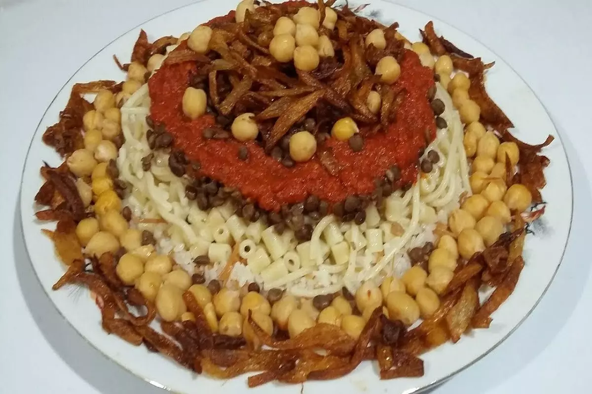 طريقة عمل الكشري المصري بالمنزل زي المحلات 1 طريقة عمل الكشري المصري بالمنزل زي المحلات