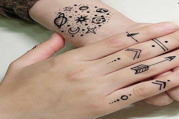 رسومات حنه رقيقة وجذابة للعرائس 14 رسم حناء مميز ورقيق