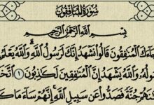 فضل سورة المنافقون وقراءتها 29 فضل سورة المنافقون